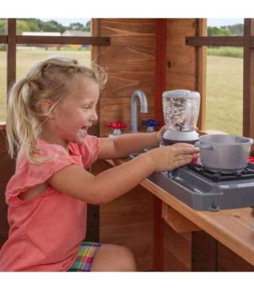 BACKYARD DISCOVERY Деревянная детская площадка Echo Heights Горка Домик Кухня