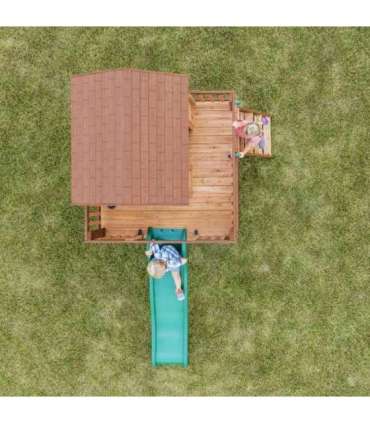 BACKYARD DISCOVERY Puidust mänguväljak Echo Heights liumägi mängumaja mänguköök