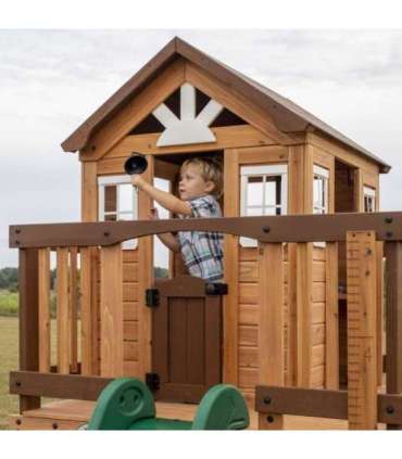 BACKYARD DISCOVERY Деревянная детская площадка Echo Heights Горка Домик Кухня