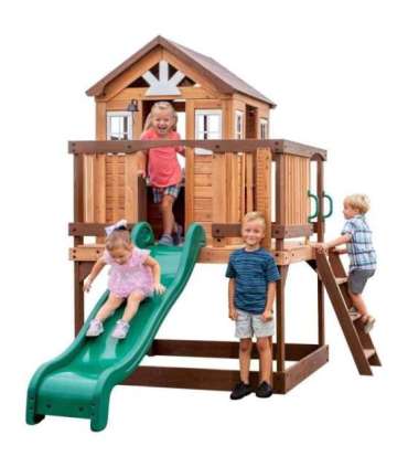 BACKYARD DISCOVERY Деревянная детская площадка Echo Heights Горка Домик Кухня