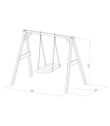 AXI Roxy Nest деревянные качели, коричневые