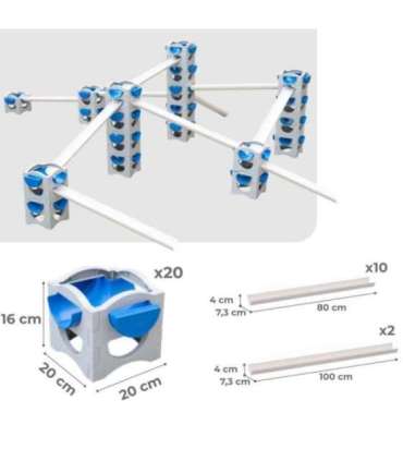CLASSIC WORLD EDU XXL veeteede ehituskomplekt STEM