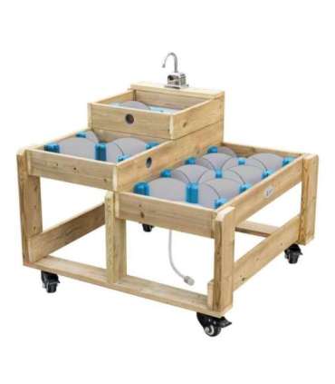 CLASSIC WORLD EDU Деревянный водный столик XL с водным каналом и плотинами