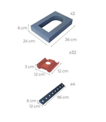 CLASSIC WORLD EDU Mega ehitusplokid pehmest EVA-vahust – katus ehitamiseks