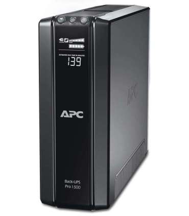 APC Back-UPS Pro, 1500VA/865W, Tower, 230V, 10x IEC C13 outlets, AVR, LCD, User Replaceable Battery