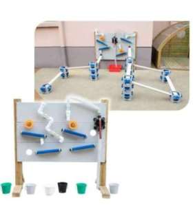 CLASSIC WORLD EDU Деревянный набор для водной игровой площадки — стенд + аксессуары для направления воды и песка