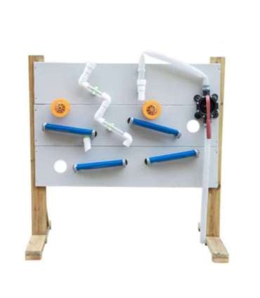 CLASSIC WORLD EDU puidust veemängukomplekt — alus + tarvikud vee ja liiva juhtimiseks