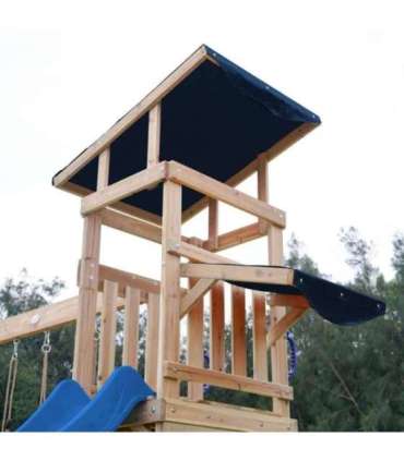 AXI puidust suur mänguväljak: kiiged, liumägi, torn + liivakast