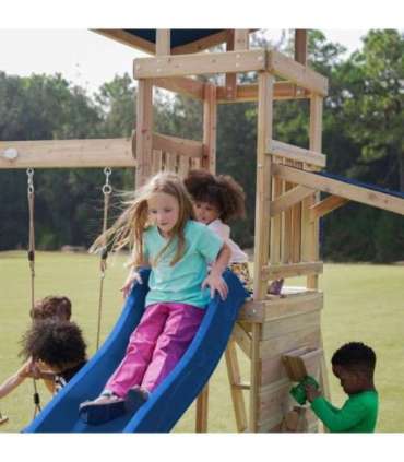 AXI puidust suur mänguväljak: kiiged, liumägi, torn + liivakast