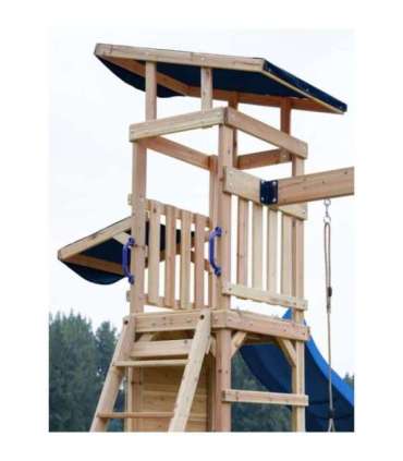 AXI puidust suur mänguväljak: kiiged, liumägi, torn + liivakast