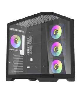 Darflash FT418 PRO computer case + 7 aRGB fans (black)