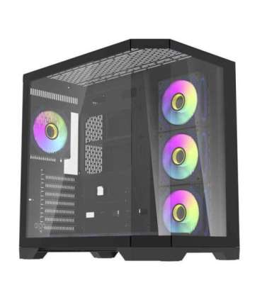 Darflash FT418 PRO computer case + 7 aRGB fans (black)