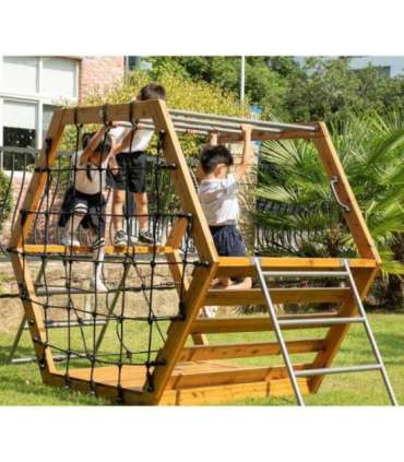 CLASSIC WORLD EDU XXL puidust kuusnurkne ronimiskomplekt