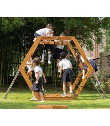 CLASSIC WORLD EDU XXL puidust kuusnurkne ronimiskomplekt