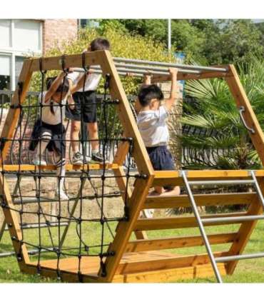 CLASSIC WORLD EDU XXL puidust kuusnurkne ronimiskomplekt