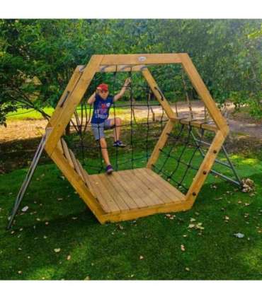 CLASSIC WORLD EDU XXL puidust kuusnurkne ronimiskomplekt