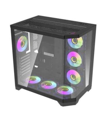 Darflash FT418 PRO computer case + 7 aRGB fans (black)