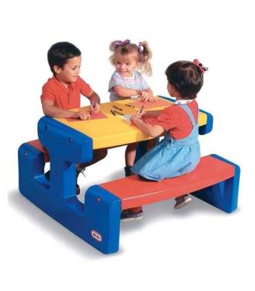 Little Tikes, огромный пикниковый стол, синий