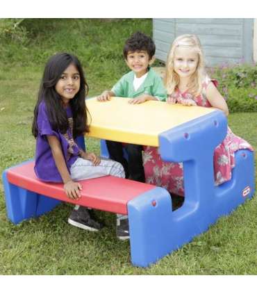 Little Tikes, огромный пикниковый стол, синий