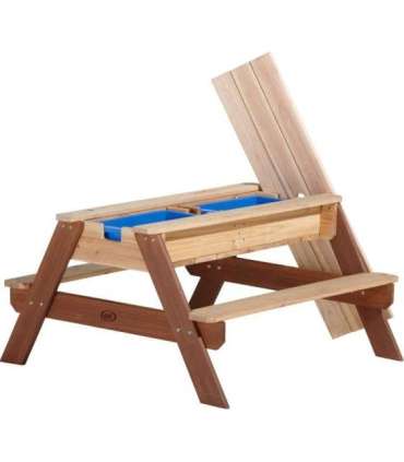 AXI Stół Piknikowy Nick z Ławką i Parasolem oraz Pojemnikami na Wodę/Piasek