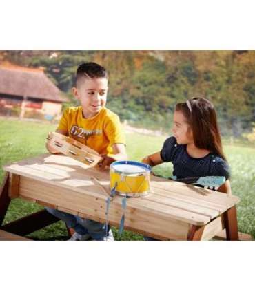 AXI Stół Piknikowy Nick z Ławką i Parasolem oraz Pojemnikami na Wodę/Piasek