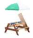 AXI Stół Piknikowy Nick z Ławką i Parasolem oraz Pojemnikami na Wodę/Piasek