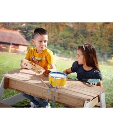 AXI Пикниковый стол Nick с лавкой и зонтом и контейнерами для воды/песка