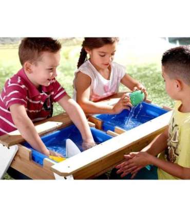 AXI Nick piknikulaud pingiga ja päikesevarjuga ning vee-/liivakonteineritega