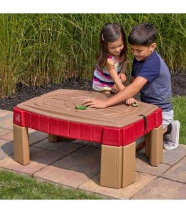 STEP2 Большой стол-песочница с крышкой и автотреком
