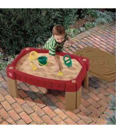 STEP2 Большой стол-песочница с крышкой и автотреком