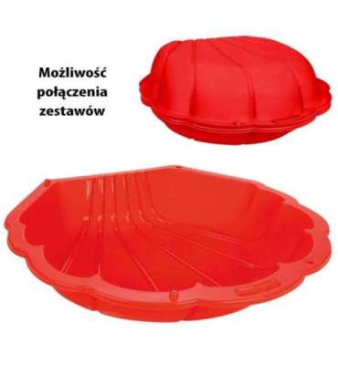 WOOPIE Песочница Бассейн Ракушка Красная 3 в 1 Сухой бассейн 1 шт