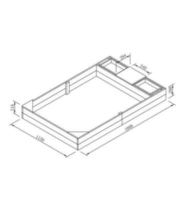 AXI suur liivakast mahutitega, istega ja kaanega