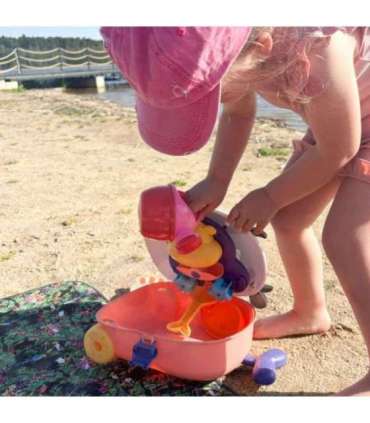 WOOPIE Набор для песка 3 в 1 — чемодан «Коровка» и водный столик