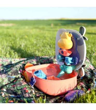 WOOPIE Набор для песка 3 в 1 — чемодан «Коровка» и водный столик