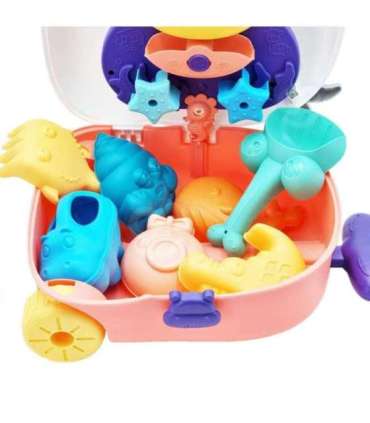 WOOPIE Набор для песка 3 в 1 — чемодан «Коровка» и водный столик