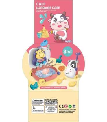 WOOPIE Набор для песка 3 в 1 — чемодан «Коровка» и водный столик
