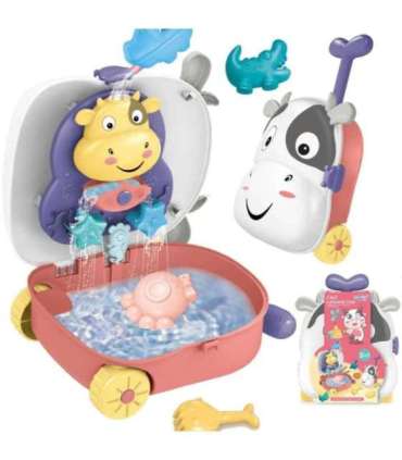 WOOPIE Набор для песка 3 в 1 — чемодан «Коровка» и водный столик