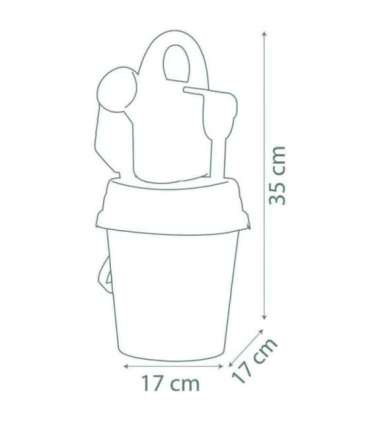 SMOBY зелёное ведёрко с Микки и Минни, с аксессуарами для песка и лейкой из биопластика