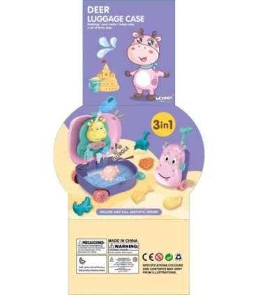 WOOPIE Набор для песка 3-в-1 чемодан оленёнок + водная игрушка