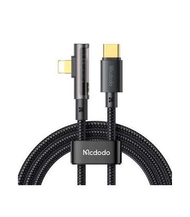 McDodo CA-3390 36W 1.2m USB-C to Lightning angle cable (black)
