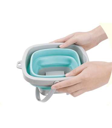 WOOPIE Набор: складное ведерко с граблями и лопаткой, синее