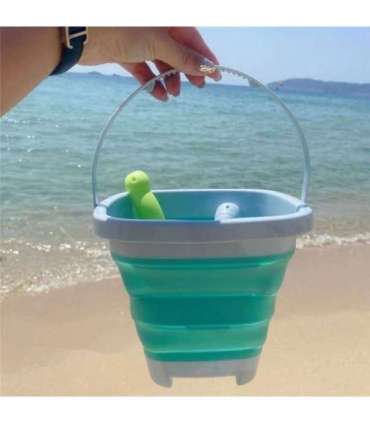 WOOPIE Набор: складное ведерко с граблями и лопаткой, синее