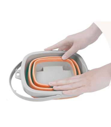 WOOPIE Набор: складное ведерко с граблями и лопаткой, оранжевое