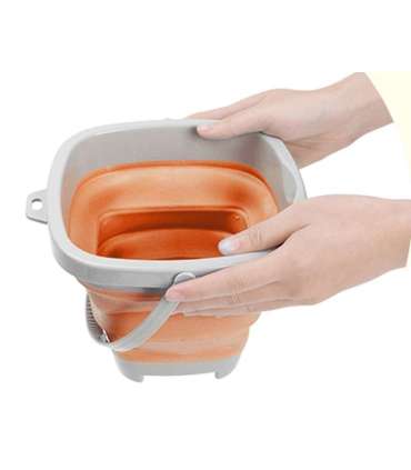 WOOPIE Набор: складное ведерко с граблями и лопаткой, оранжевое