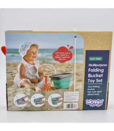 WOOPIE Набор: складное ведерко с граблями и лопаткой, оранжевое