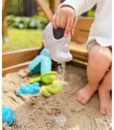 WOOPIE GREEN Набор из 10 предметов для песка с машинкой. Биологически разлагаемый органический материал