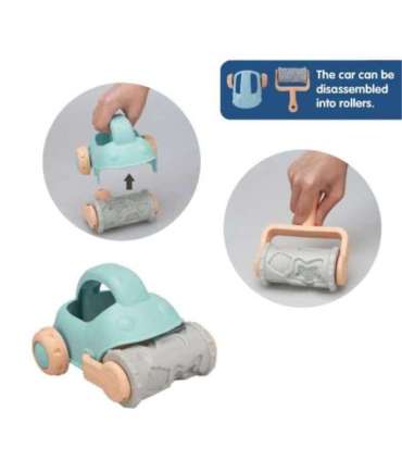 WOOPIE GREEN Набор из 10 предметов для песка с машинкой. Биологически разлагаемый органический материал