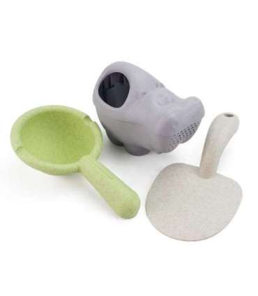 WOOPIE GREEN Набор из 10 предметов для песка с машинкой. Биологически разлагаемый органический материал