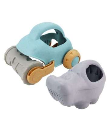 WOOPIE GREEN Набор из 10 предметов для песка с машинкой. Биологически разлагаемый органический материал