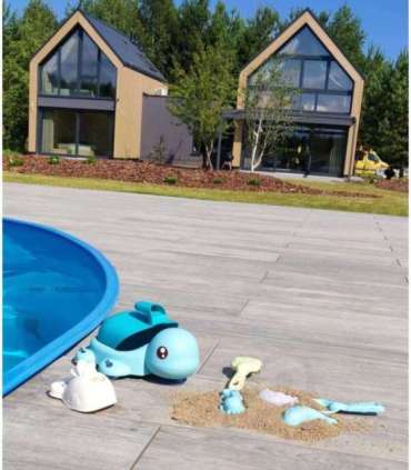 WOOPIE GREEN набор 2 в 1 для песка и ванны Черепашка, 8 шт. БИОРАЗЛАГАЕМЫЙ ОРГАНИЧЕСКИЙ МАТЕРИАЛ